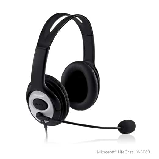 Microsoft Lifechat LX-3000 Stereo Headset with Noise-cancelling Microphone, USB