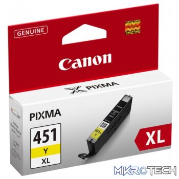 Canon CLI-451Y Yellow XL 680p Ink Cartridge