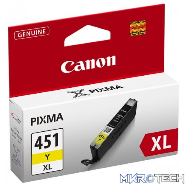 Canon CLI-451Y Yellow XL 680p Ink Cartridge Canon CLI-451Y Yellow XL 680p Ink Cartridge