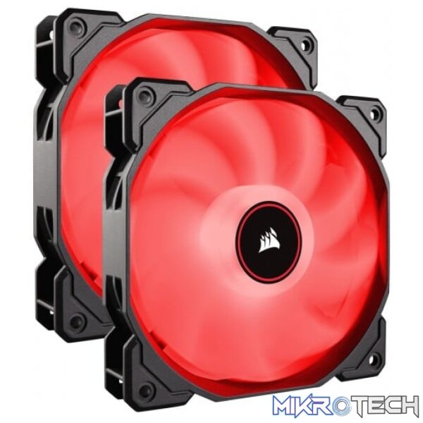 Corsair AF Series AF140 LED Low Noise Red Dual Pack Case Fans - 2018 Edition Corsair AF Series AF140 LED Low Noise Red Dual Pack Case Fans - 2018 Edition