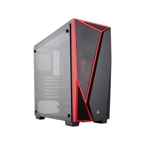 Corsair Carbide Series SPEC-04 Tempered Glass Windowed Mid-Tower Black+Red ATX Desktop Chassis