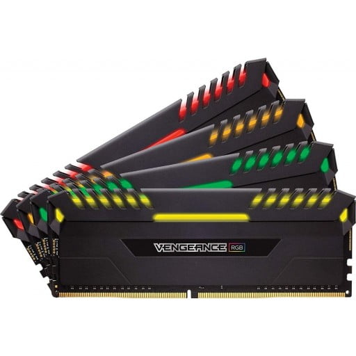 Corsair Vengeance RGB 32GB (4x8GB) DDR4-3333MHz CL16 1.35V 288-Pin Black Desktop Memory