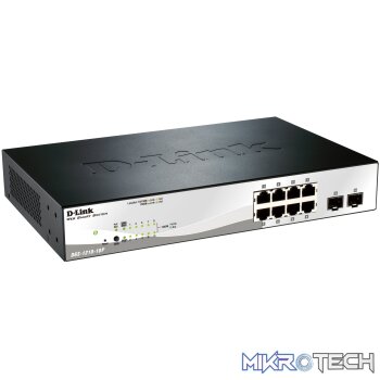 D-Link 10-Port PoE Gigabit WebSmart Switch, including 2 Gigabit Combo BASE-T/SFP