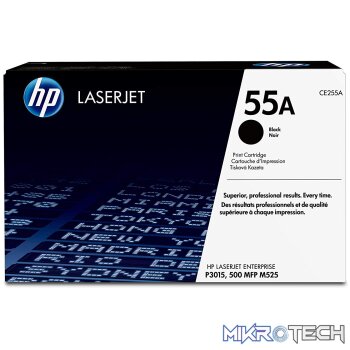 HP CE255A Black Toner, 6000pages - for HP LaserJet P3010 Series, P3015 Series