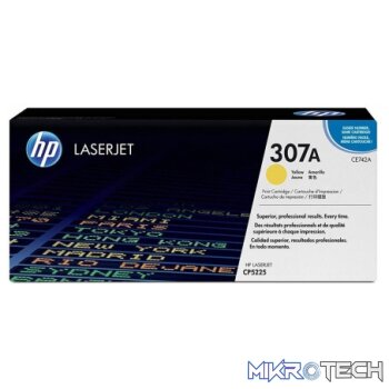 HP CE742A 307A Yellow Original LaserJet Toner Cartridge