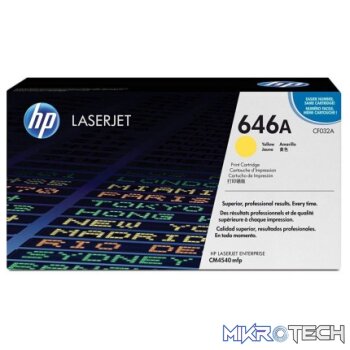HP CF032A 646A Yellow Original LaserJet Toner Cartridge