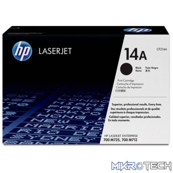 HP CF214A 14A Black Original LaserJet Toner Cartridge HP CF214A 14A Black Original LaserJet Toner Cartridge