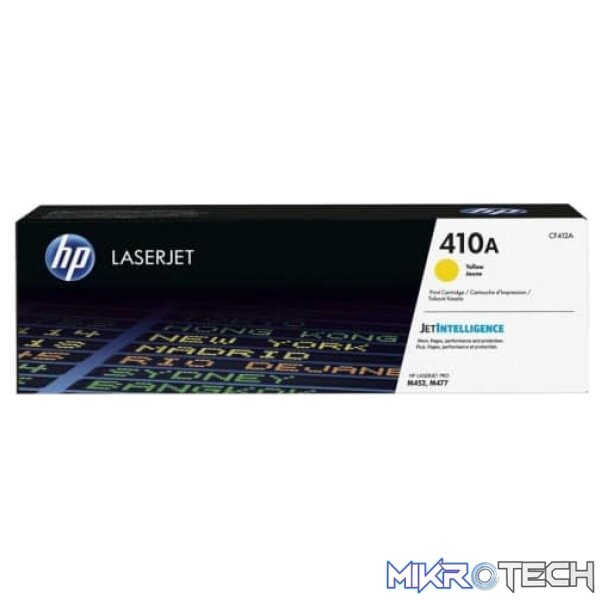 HP CF412A 410A Yellow Original LaserJet Toner Cartridge HP CF412A 410A Yellow Original LaserJet Toner Cartridge