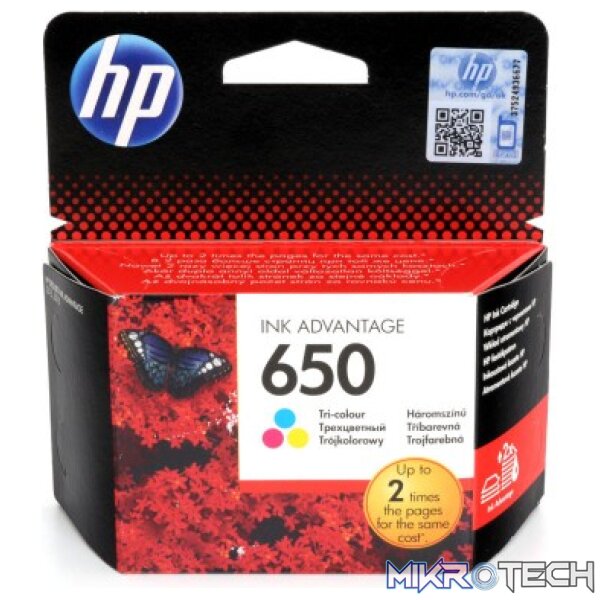 HP CZ102AE No.650 Color Ink, 200 Pages For HP 2515 Series HP CZ102AE No.650 Color Ink, 200 Pages For HP 2515 Series