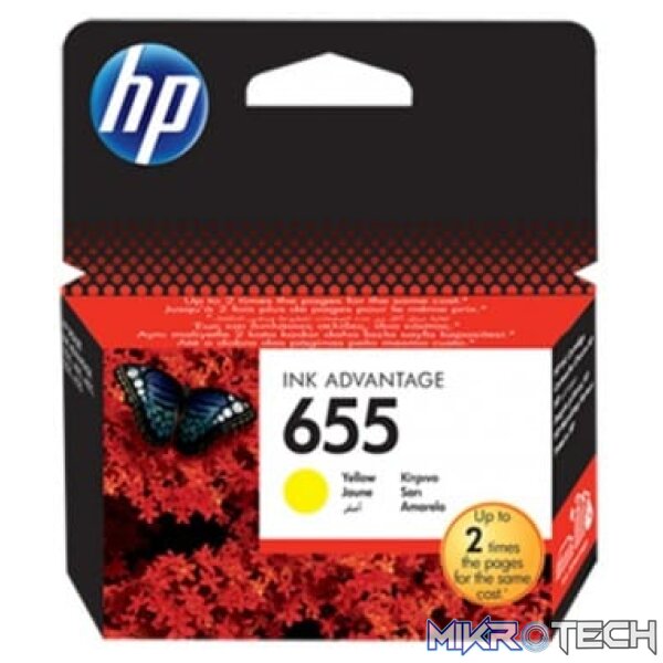 HP CZ112AE No. 655 Yellow Original Ink Cartridge HP CZ112AE No. 655 Yellow Original Ink Cartridge