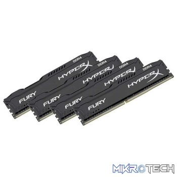 Kingston HyperX Fury 32GB (4x8GB) DDR4-2933MHz CL17 1.2V Black Desktop Memory