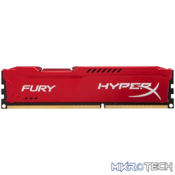 Kingston HyperX Fury 4GB (1x4GB) 1866MHz CL10 1.5V 240Pin Red Desktop Memory
