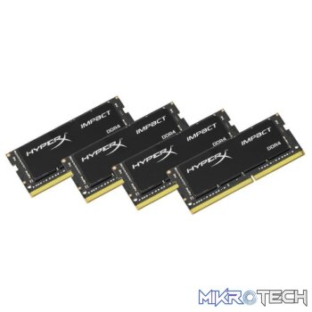 Kingston HyperX Impact 32GB (4x8GB) DDR4-2133MHz CL14 1.2V 260-Pin Black Notebook Memory