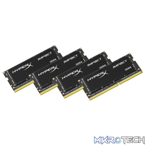Kingston HyperX Impact 32GB (4x8GB) DDR4-2133MHz CL14 1.2V 260-Pin Black Notebook Memory Kingston HyperX Impact 32GB (4x8GB) DDR4-2133MHz CL14 1.2V 260-Pin Black Notebook Memory