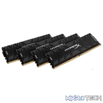 Kingston HyperX Predator 16GB (4x4GB) DDR4-3000MHz CL15 1.35V Black Desktop Memory