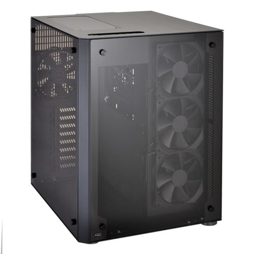 Lian-Li PC-O8WGN Green + Black With Full-Sized Tempered Glass Side Panel RGB Colour Changing E-ATX Chassis