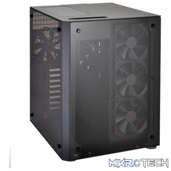 Lian-Li PC-O8WL Blue + Black With Full-Sized Tempered Glass Side Panel RGB Colour Changing E-ATX Chassis