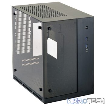 Lian-Li PC-Q37WX Black Tempered Glass Mini-TX Desktop Chassis
