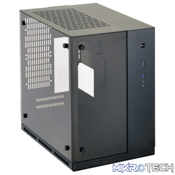 Lian-Li PC-Q37WX Black Tempered Glass Mini-TX Desktop Chassis Lian-Li PC-Q37WX Black Tempered Glass Mini-TX Desktop Chassis