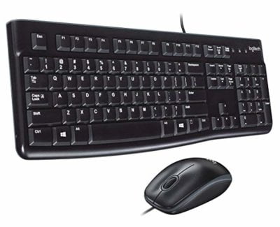 Logitech Desktop MK120, Black Keyboard and Mouse Combo