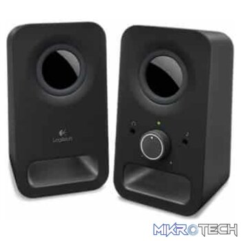 Logitech Z150 2.0 Black Desktop Speakers with Headphone Jack and Volume Control