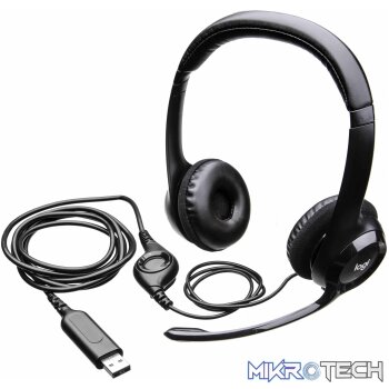 Logitech H390 USB Headset - Noise Cancelling Microphone, Digital Audio, In Line Volume Control