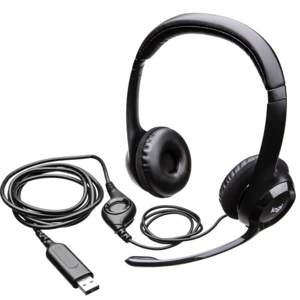 Logitech H390 USB Headset - Noise Cancelling Microphone, Digital Audio, In Line Volume Control