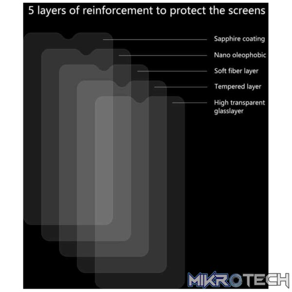 5 PCS ENKAY Hat-prince 0.26mm 9H  2.5D Curved Edge Tempered Glass Film for OnePlus 6T - Image 4