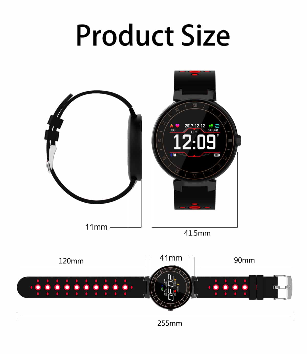 KALOAD L8 0.95 inch OLED Color Screen IP68 Waterproof Smart Watch Blood Pressure Oxygen Monitor Smart Bracelet