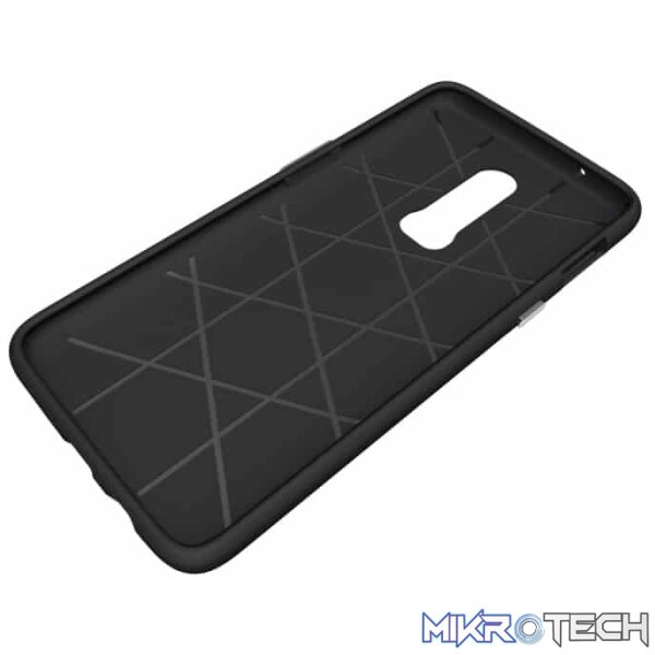 Anti-slip Armor Texture TPU + PC Case for OnePlus 6 (Black) - Image 4
