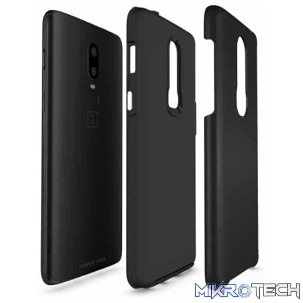Anti-slip Armor Texture TPU + PC Case for OnePlus 6 (Black) - Image 9