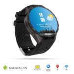 KW88 1.39 inch AMOLED Screen Bluetooth 4.0 Android 5.1 OS MTK6580 Quad Core 1.3GHz Waterproof Smart Bracelet Watch Phone with Heart Rate Monitor & Pedometer & Custom Watch Interface & Nano SIM Card Slot & Remote Camera & Anti-lost Function, RAM: 512MB, ROM: 4GB(Tarnish)