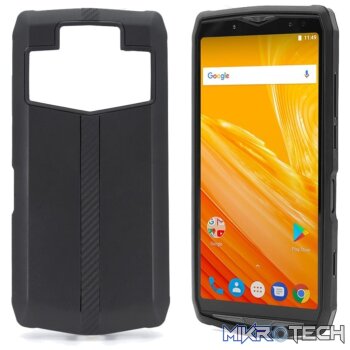 Denim Texture TPU Protective Leather Case for Ulefone Power 5 (Black)