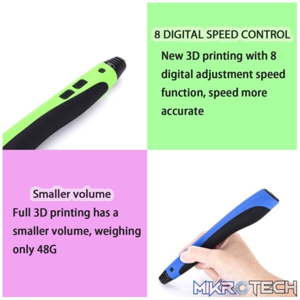 F20 Gen 4th 3D Printing Pen with LCD Display(Green) - Image 11