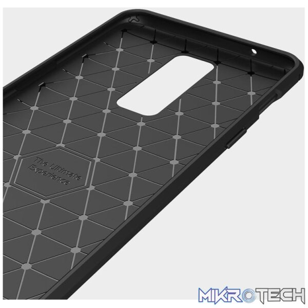 For OnePlus 6 Brushed Texture Carbon Fiber Shockproof TPU Protective Back Case(Black) - Image 5