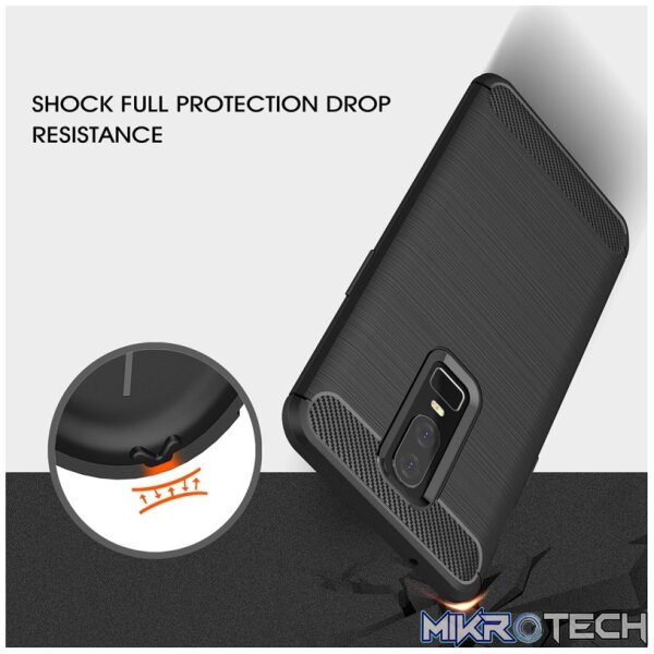 For OnePlus 6 Brushed Texture Carbon Fiber Shockproof TPU Protective Back Case(Black) - Image 6