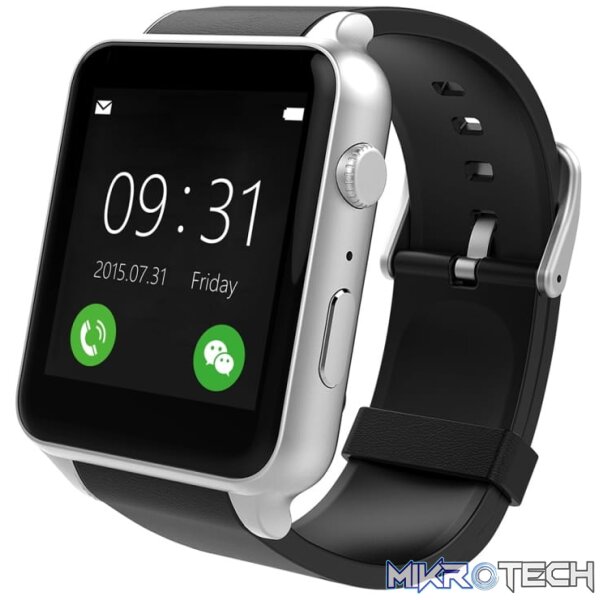 Support SIM Call Heart Rate Pedometer Sleep Monitor Anti-lost Remote Capture(Silver)