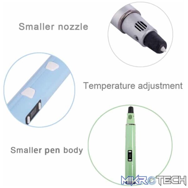 Gen 4th Hand-held LCD Display 3D Stereoscopic Printing Pen(Green) - Image 8