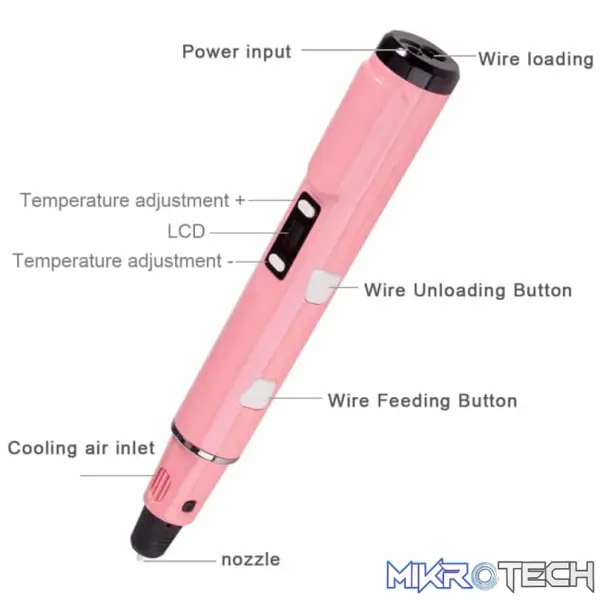 Gen 4th Hand-held LCD Display 3D Stereoscopic Printing Pen(Silver) - Image 7