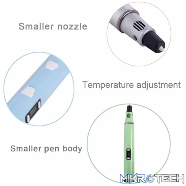 Gen 4th Hand-held LCD Display 3D Stereoscopic Printing Pen(Silver) - Image 8