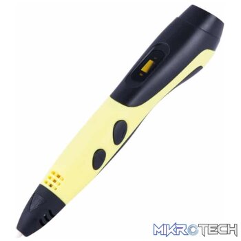 Gen 6th ABS / PLA Filament Kids DIY Drawing 3D Printing Pen with LCD Display(Yellow+Black)