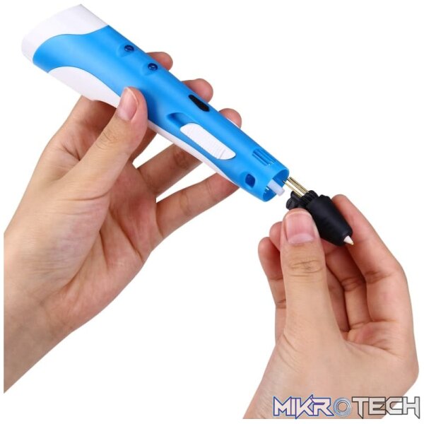 Hand-held 3D Printing Pen EU Plug(Blue) - Image 5