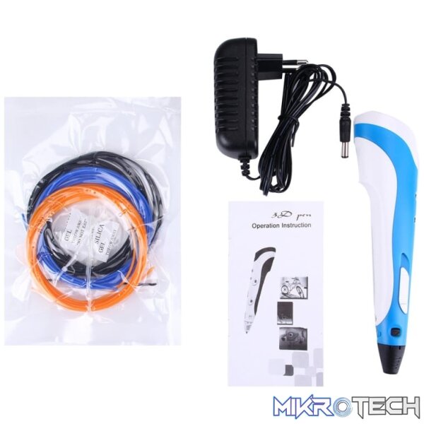 Hand-held 3D Printing Pen EU Plug(Blue) - Image 6
