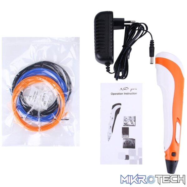 Hand-held 3D Printing Pen EU Plug(Orange) - Image 6