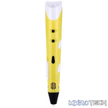 Hand-held 3D Printing Pen, EU Plug(Yellow)