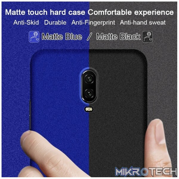 IMAK Matte Touch Cowboy PC Case for OnePlus 6T with Holder and Screen Sticker(Black) - Image 4