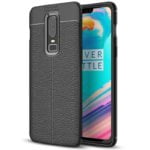 Litchi Texture TPU Case for OnePlus 6(Black)