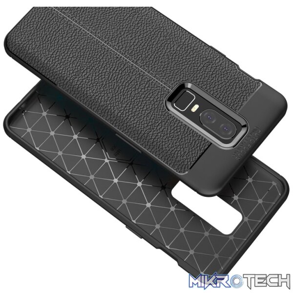 Litchi Texture TPU Case for OnePlus 6(Black) - Image 3