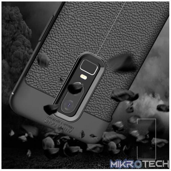 Litchi Texture TPU Case for OnePlus 6(Black) - Image 4