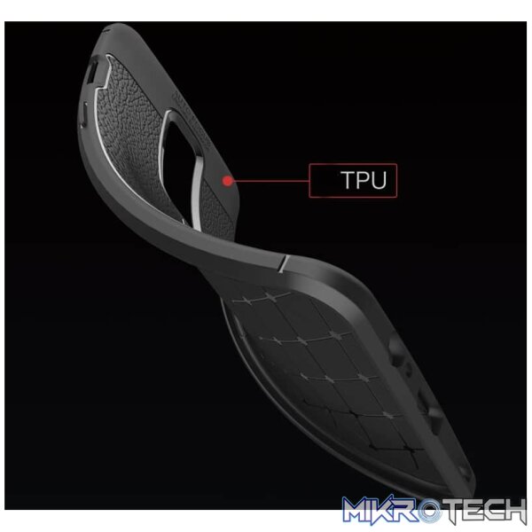 Litchi Texture TPU Case for OnePlus 6(Black) - Image 5